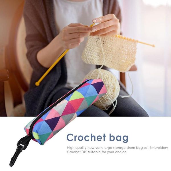 storage bags sewing crochet needles portable yarn knitting organizer accessories for household living room